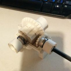 rc_car_diff_assembled_test.jpg Free 3D file RC - Herringbone Pinion and Main Spur Gear + Dogbone U-Joint + Rear Differential・Object to download and to 3D print