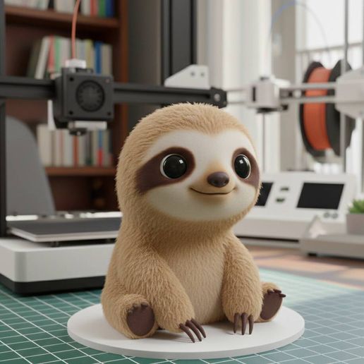 Cute Baby Sloth 3D Printable Figurine – Adorable Desk Companion STL