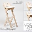 9f9129c48eaef8b8cd8f24c368b3ce12_display_large.jpg Free STL file Height Adjustable Bar Stool cnc・Template to download and 3D print