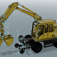 1604ZW_fusion.png 1604ZW road rail excavator HO 1:87 scale