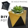 3D MOLD PRINTING = O — iS 9 ° ) om = 5 5 5 Square twist Planter Pot mold