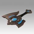 6.jpg World Of Warcraft Shadowlands Axe Bastion Cosplay weapon prop