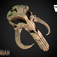 5.png Mythosaur Skull Pendant - Mandalorian Symbol Ready for 3d print 3D print model