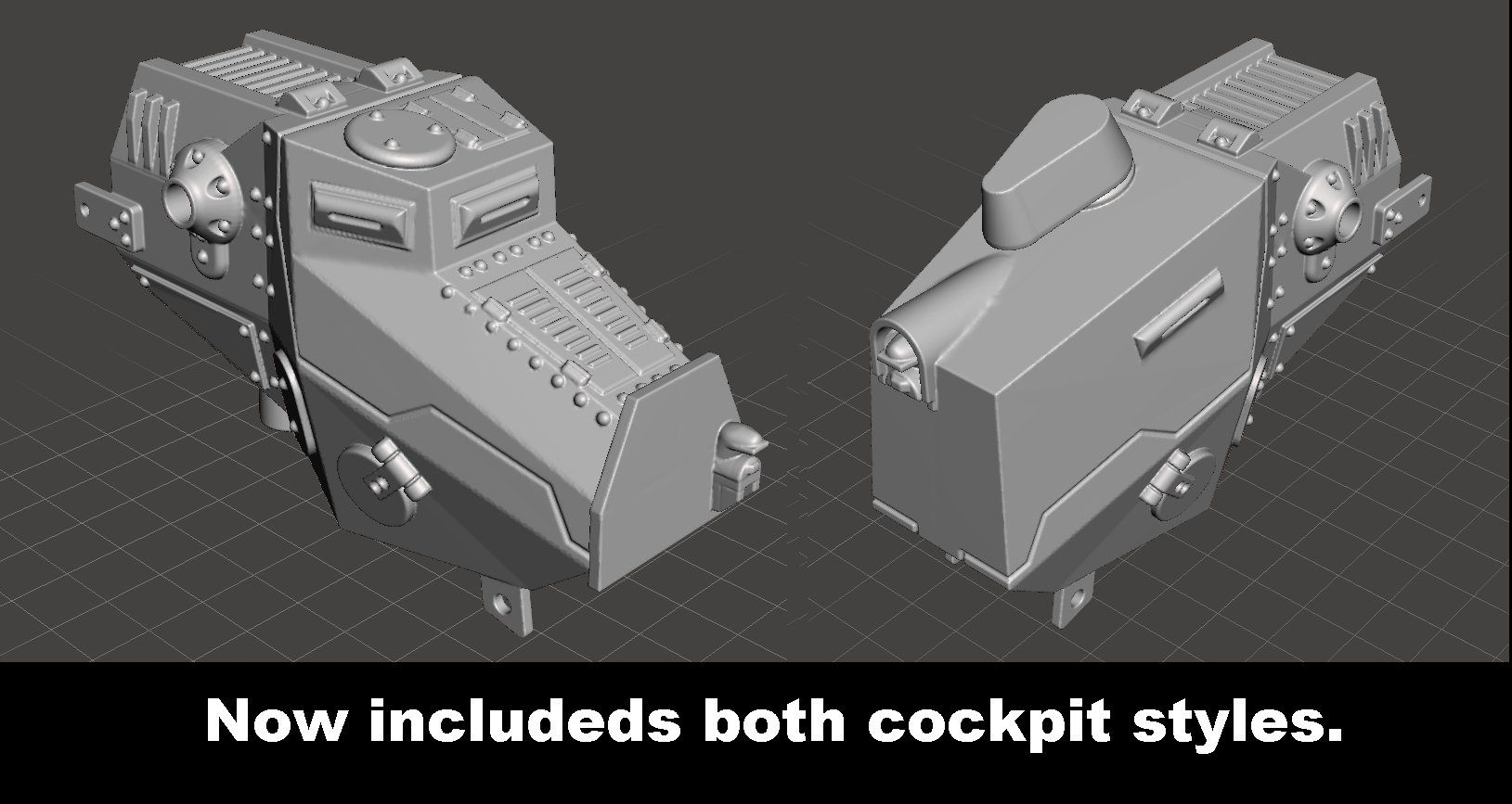 Axis_Light_Walker_Both_Cockpits_Build.jpg Download STL file DUST WAR - AXIS LIGHT WALKER PROXY • 3D printer object, MaximumDT