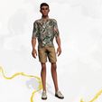4.jpg Cartoon Man Dancing stylized human Low-poly 3D model
