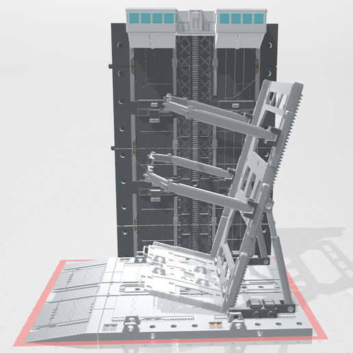 Final MHB04C- Mecha Hangar Bay 04 Customizable-7.png -MHB01-04C- Mech Hangar Bay HG Bundle Set 3D print model files