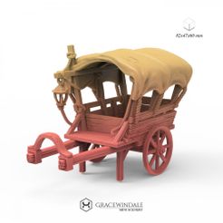 1000X1000-Gracewindale-cart-covered.jpg STL file Covered Wagon・Model to download and 3D print