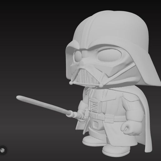 Darth-Vader-4.jpg Mini Hero Darth Vader Style Figure 3D Printable STL FBX OBJ GLB 3D print model