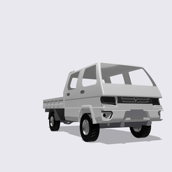 IMG_2454.png Fichier STL Modèle 3D de camion pick-up à double cabine et boîte de chargement - Inspiré par Foton Doble・Modèle à télécharger et à imprimer en 3D