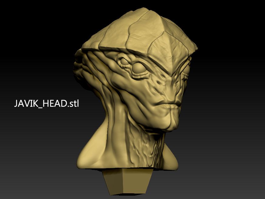 JAVIK_HEAD.jpg STL file Javik the Prothean from Mass Effect・3D printing template to download, VFB_Paleoart