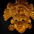 8.png Aztec Cosplay Face Mask 3D print model
