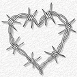 project_20230524_1438557-01.png barbed wire heart wall art thorns heart wall decor 2d art