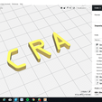 CURA.png OCRA font uppercase STL file 3D