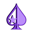 ace of spades no letters.stl Poker Trophy (ace of spades)