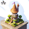 d2924d2153c045fba2c771571b6ca08c23f053e9_high-Photoroom-1.png Fantasy Tower 3D Model - Charming Stone Watchtower STL