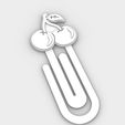cherry_2-color.jpg Paperclip cherry - bookmark - 3MF pre-painted , STL
