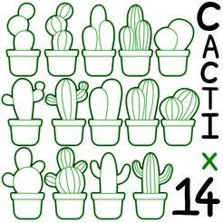 cactus2.jpg Descargar archivo STL PACK 14 CACTUS - cortante de galletas - fiesta mexicana, desierto, verano - corta masa y arcilla - 8.5cm • Objeto para impresora 3D, Agos3D