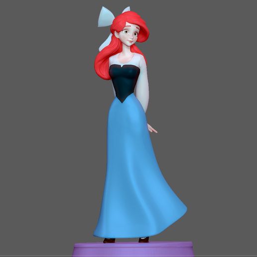 👗 ARIEL BLUE DRESS LITTLE MERMAID DISNEY princess ANIMATION 3D
