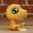 agumonA02.png Agumon Chibi Cute 2 modelos Digimon Adventure