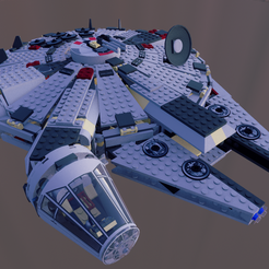 Screenshot-2023-08-05-175543.png STL file Star Wars Millennium Falcon 4504 wall decoration・Design to download and 3D print
