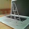 1.png 3D-printable scale model of a ladder