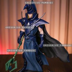 IMG_7631.jpg 3D-Datei Yu-Gi-Oh! Sorcerer of Dark Magic Fan Art Statue 3D-Druck Modell・3D-Druck-Idee zum Herunterladen