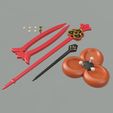 03.jpg Genshin Impact Chiori Hairpins, Earrings and Accessories. Video game, props, cosplay