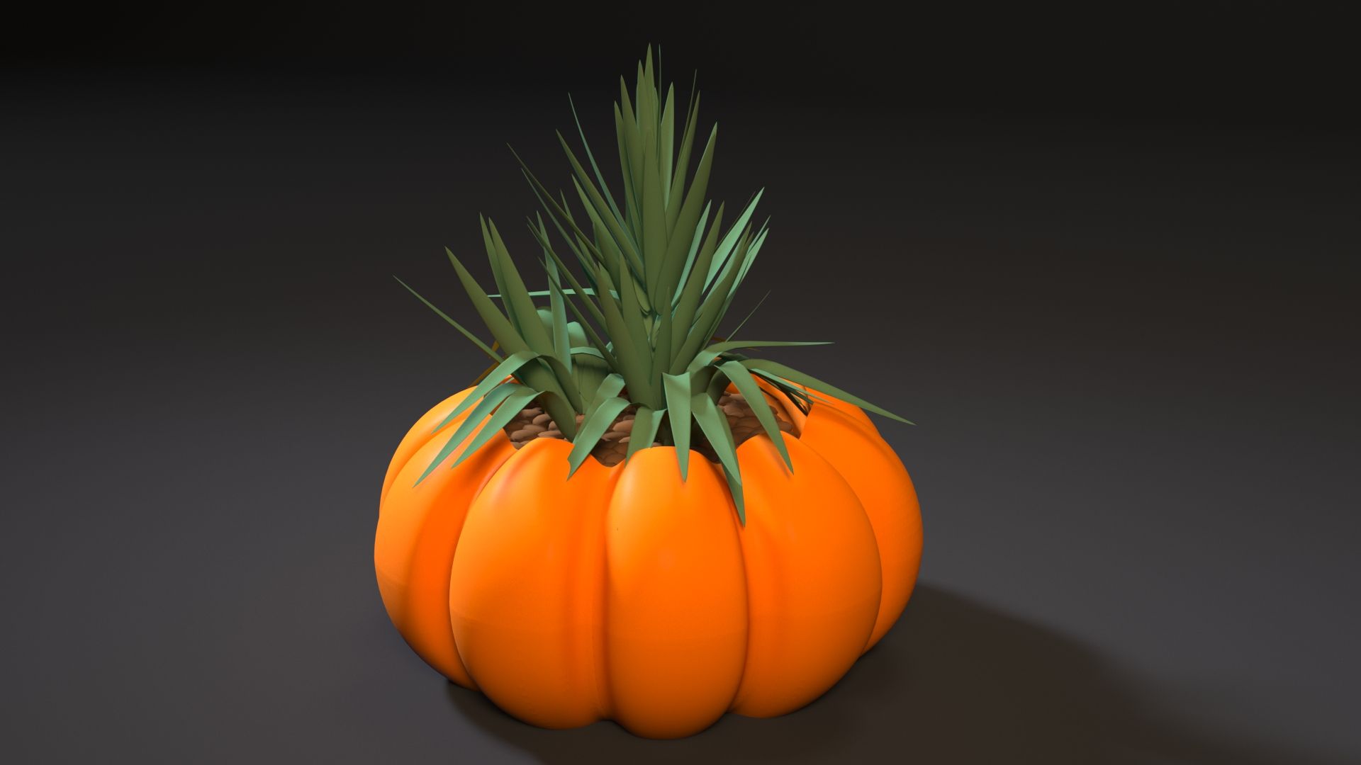 3.jpg STL-Datei planter pumpkin・3D-druckbare Vorlage zum herunterladen, zalesov