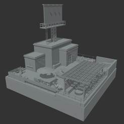 Roof_Top_Render_01.png STL file Rooftop Terrace Bar // Design 02・Template to download and 3D print