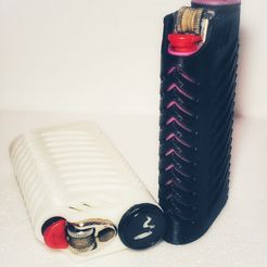 20220225_125831-01.jpeg Fichier STL Étui à briquet bic commun 3 styles s'adapte maintenant aux mini bics allso !・Idée pour impression 3D à télécharger
