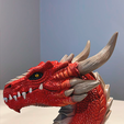 A3.png Dragon Head Phone Stand / Headset Holder / Bust