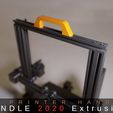Handle_2020_Extrusion_01b_title.jpg 3D Printer Handle for 2020 Extrusion - Creality Ender 3, 5, Cr-10, Anycubic, Anet, Geeetech etc.