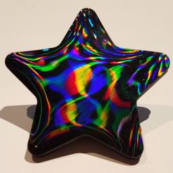StarDiffractionGrating.jpg Free STL file Star for Diffraction Grating Test・Template to download and 3D print