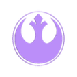 star wars rebel logo coaster top.stl Star Wars Rebel Logo Coaster
