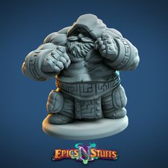 Dwarven_Brawler_Variant.jpg Archivo STL Variación de bravucón enano - Pre-apoyado・Diseño para descargar y imprimir en 3D