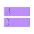 3 écritures plaques cs crt d b.stl Correspondence of script, capital and cursive script. UPDATE