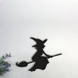 BRUJA.jpg WITCH WITH BROOM WALL ART 2D WALL DECORATION