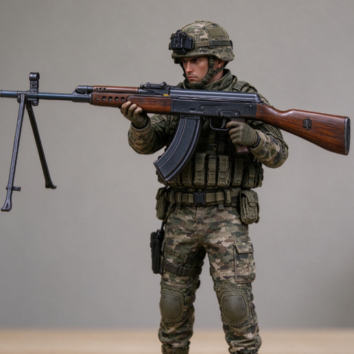 511-mzz - Soviet AS-44 Rifle - Digital Model