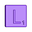 Single_Extruded_L.STL Fichier STL gratuit Pièces et support SCRABBBLE・Modèle imprimable en 3D à télécharger