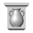 Simple-urn-onlay-decorative-corbel-02.jpg Neoclassical urn corbel and bracket 3D print model