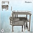 2.jpg Modern Metal Industrial Platform with Floor and Stairs (32) - Modern WW2 WW1 World War Diaroma Wargaming RPG Mini Hobby