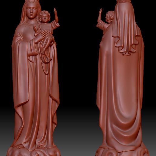 Descargar Archivo Stl Estatua De La Virgen • Objeto Para Impresora 3d