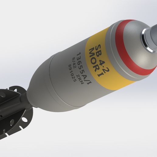 🚬 WW2 British 4.2 Inch Chemical Smoke Mortar Shell・ 3D File for 3D ...