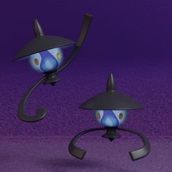 lampent-render.jpg Pokemon - Lampent with 2 poses