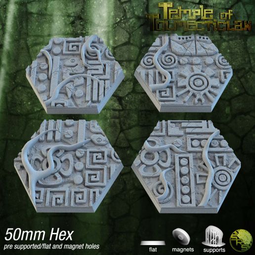 🟪 Aztec Bases Expansion・ 3D File for ・Cults