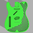 green.png Custom Fender Telecaster Hexagon Design Pattern Left Handed