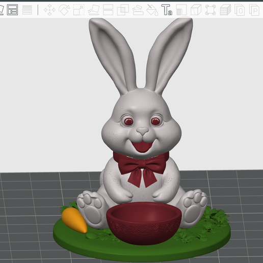 Cute Easter Bunny Bowl - Multi Color Spring Decoration for Easter Egg Display