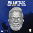 MR. FANTASTIC FAN ART INSPIRED BY MR. FANTASTIC jest | Mister Fantastic fan art head inspired by Mr Fantastic for action figures