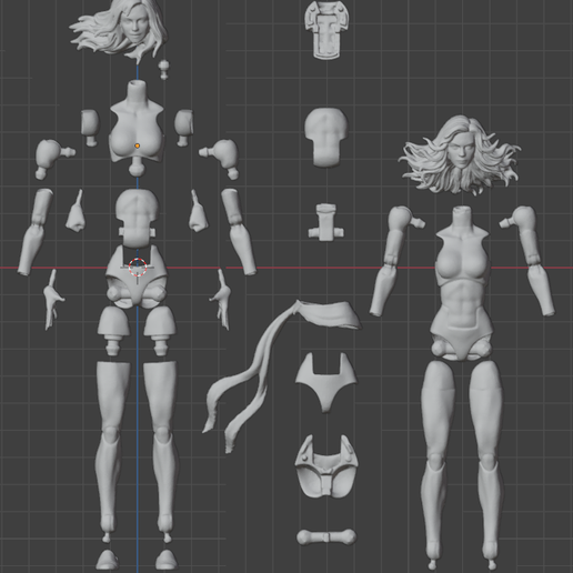 🩻 3D scan of Marvel Legends Deluxe Jean Grey Phoenix Force Action ...