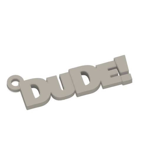 DUDE! keychain 3D model